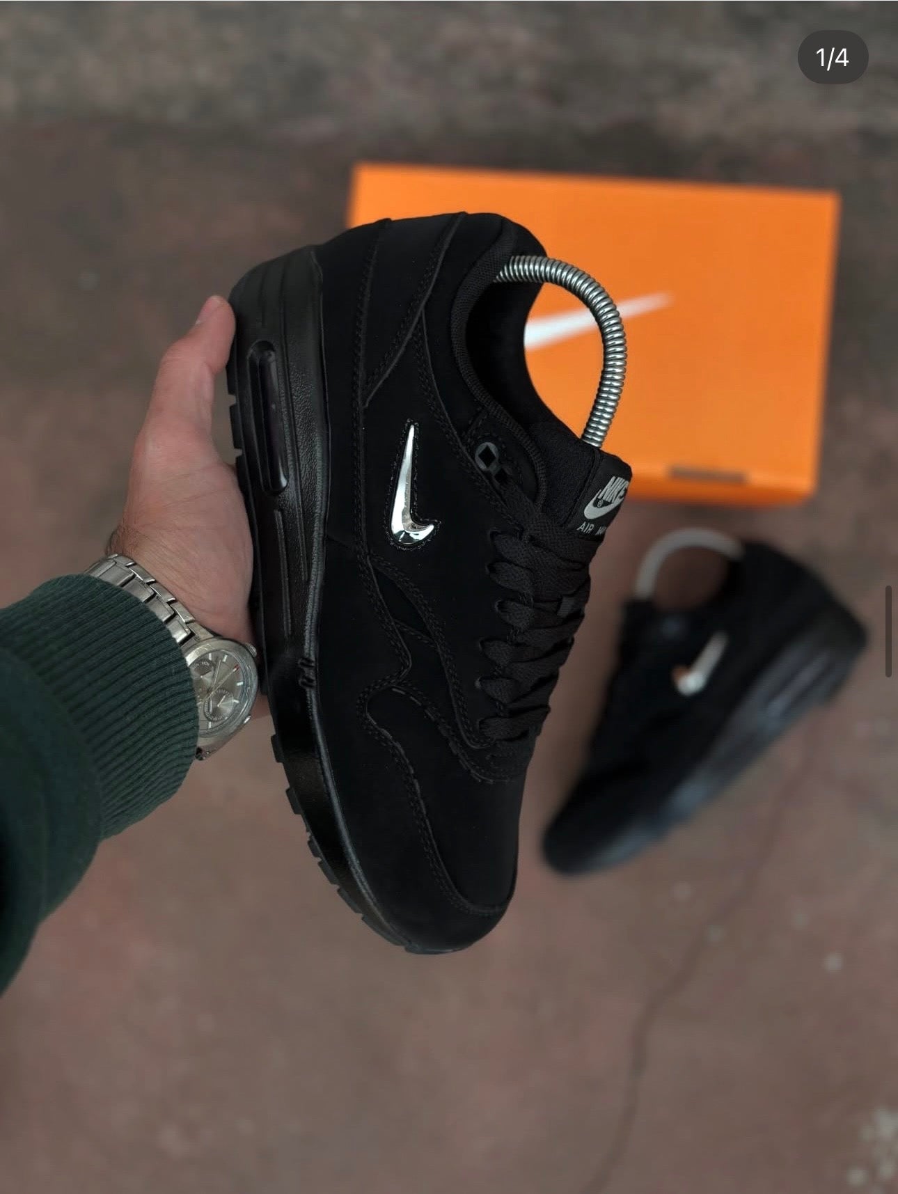 Air max 1 full black
