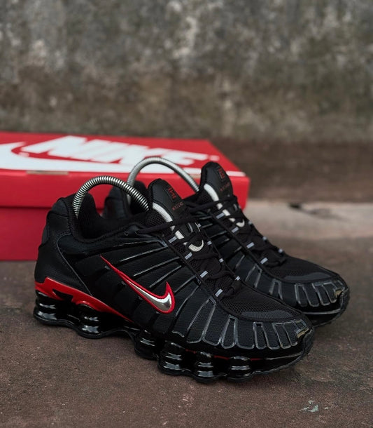 Air max shox black and red